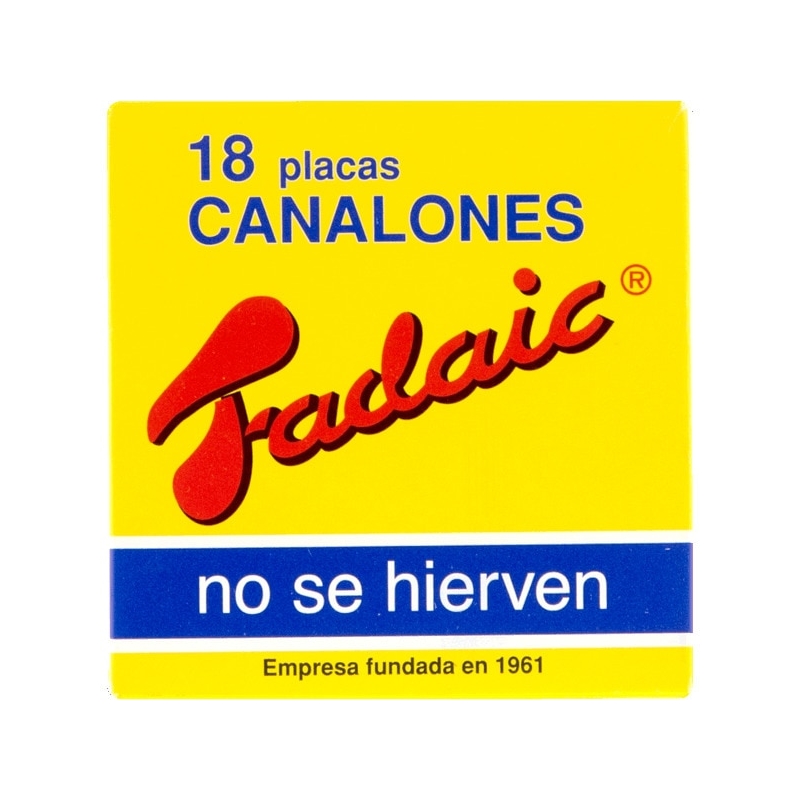 Pasta Canelons Fadaic 18 plq.