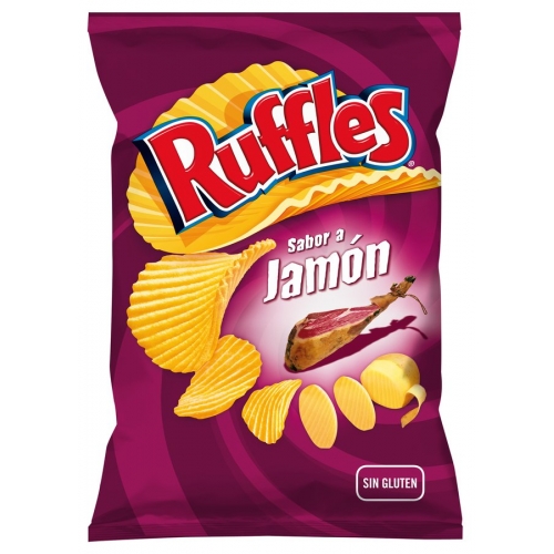 Patatas Ruffles Jamón 144 g