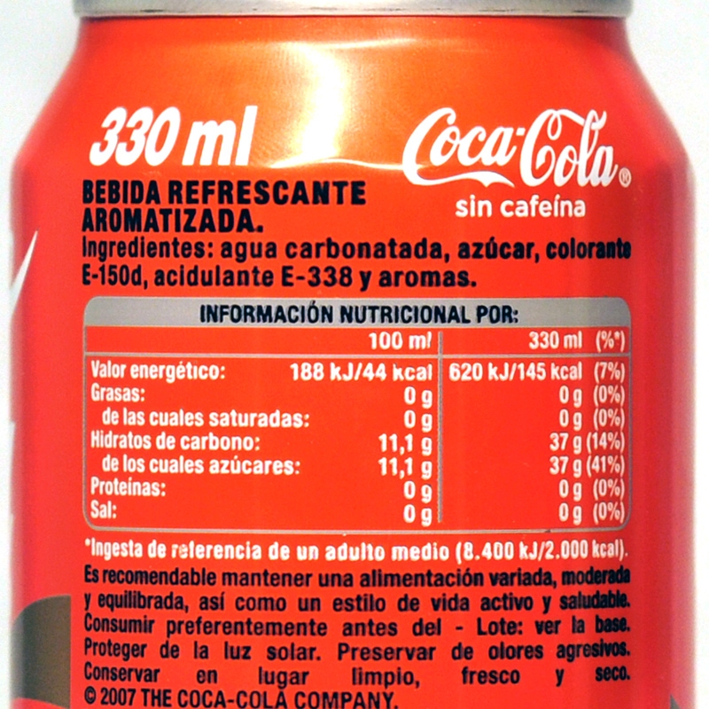 Coca-Cola sin cafeína lata - Casa Magí